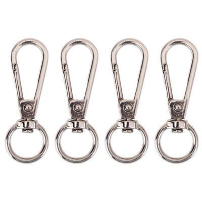 

4pcs Vintage Metal Luggage Bag Dog Buckle Snap Hook Bag Clasp DIY Key Chain