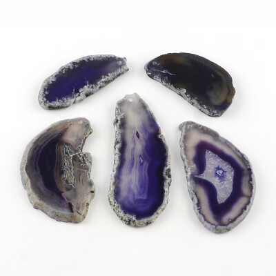 

Dyed Mixed Shape Natural Agate Gemstone Big Pendants DarkSlateBlue 50110x2350x57mm Hole 2mm