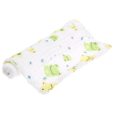 

Baby Girls Boys Cartoon Animal Print 6-Layer Gauze Towel Baby Wash Cloth