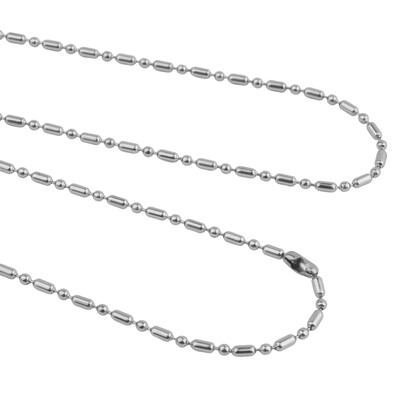 

304 Stainless Steel Ball Chain Necklace Makings Stainless Steel Color 26"
