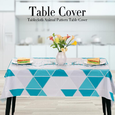 

Tablecloth Animal Pattern Table Cover PVC Dust-Proof Water-proof for Kitchen Dinning Tabletop Decoration