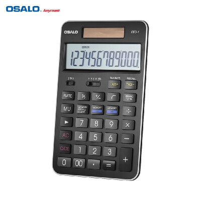 

OSALO Desktop Calculator Tax Function Counter 12-Digits Solar & Battery Dual Power with Large LCD Display for Business Accounting