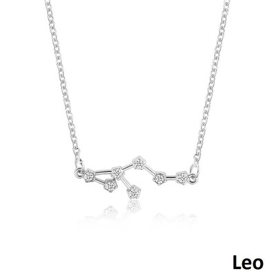 

Outdoor 12 Constellation Pendant Necklace Alloy Chain Necklace for Womens Girls