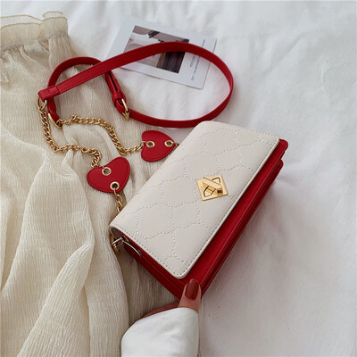 

Ins small fresh bag female 2019 new wave Korean version of the fashion hit color wild chain shoulder slung small square bag