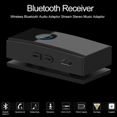 

Bluetooth Receiver Wireless Bluetooth 41 Audio Adapter Stream Stereo Music Adaptor 35mm AUX-IN Hands-free Car Kit for Car Vehicu