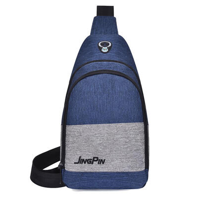 

Waterproof Sport Shoulder Packs Men USB Charging Large Crossbody Chest Bags