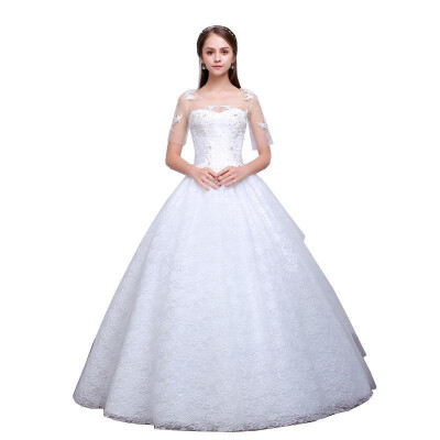 

Wedding Dress 2018 The Mrs Win Bride Short Sleeve Classic Lace Ball Gown Princess Noble Bidal Gown Vestido De Noiva