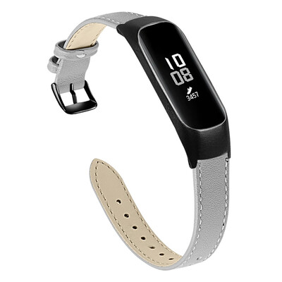 

ECSEM Leather Strap for Samsung Galaxy fit-e SM-R375 Smart Watch Bands with Metal Frame