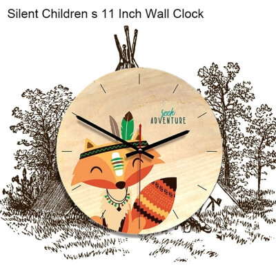 

Silent Children  11 Inch Wall Clock Non-ticking Quality Quartz Movement Nursery Clock Battery Operated