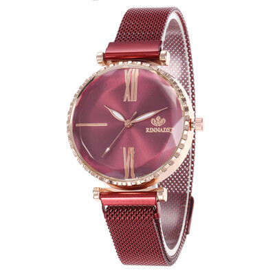 

Magnet magnet strap Roman numerals ladies fashion watch student simple quartz watch