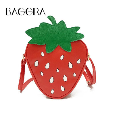 

Fashion Women PU Leather Cute Crossbody Bag Lovely Pineapple Strawberry Fruit Bags Small Messenger Bag