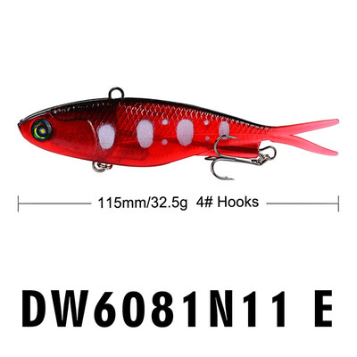 

VISSEN 1pcs 11cm Silicone Lifelike Fishing Lure Lesds Y-tail Soft Fish Wobblers Pike Fish Lures Minor Bait