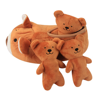 

Interactive Dog Toy Bite-resistant Pet Squeaky Toy Imitation Animals Dolls With Hidden Nest For Dog Training And Playing