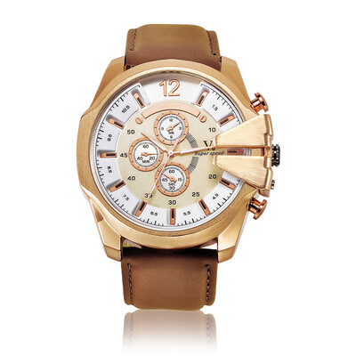 

V6 mens life waterproof sports watch large dial European&American models mens watch quartz watch 020