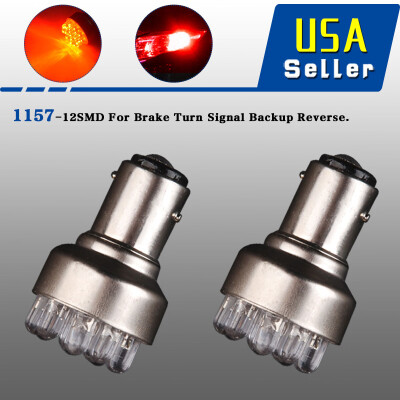 

4x Pure Red 1157 BAY15D 12SMD Trailer Signal LED Light Bulbs 1142 7528 2357