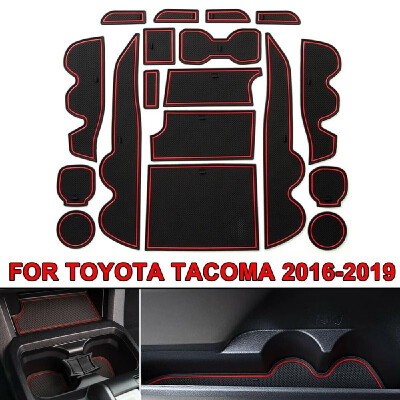 

18PCS Car Pad Sete Fit Cup Door Console Liner Accessories for Toyota Tacoma 16-19