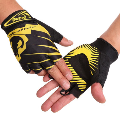 

Men Advanced Silicone Colored Printed Bicycle Gloves Half Finger Gloves GEL Pad shockproof MTB Bike Cycling Gloves Outdoor