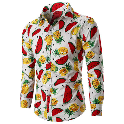 

Pineapples&Watermelons Print Casual Shirt