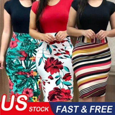 

USA Elegant Womens Business Office Dress Formal Bodycon Sheath Pencil Dresses A