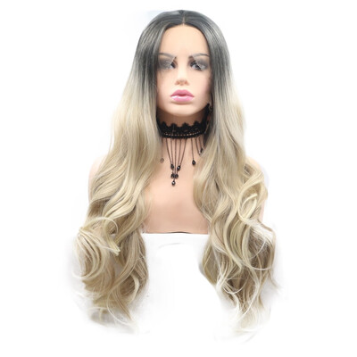 

Amazing Star Lace Frontal Wigs Body Wave Hair Ombre Color Heat Resistant Hand Tied Lace Frontal Synthetic Hair Wigs