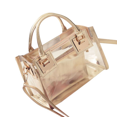 

Tailored Fashion Women Transparent Shoulder Bag Jelly Candy Beach Handbag Messeng Bag BK