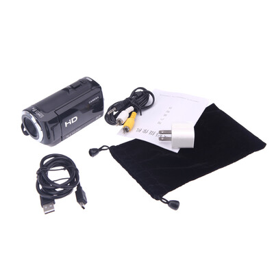 

720P Digital Video Camcorder Full HD 16MP 8x digital Zoom DV Camera Kit HDV-802S Black