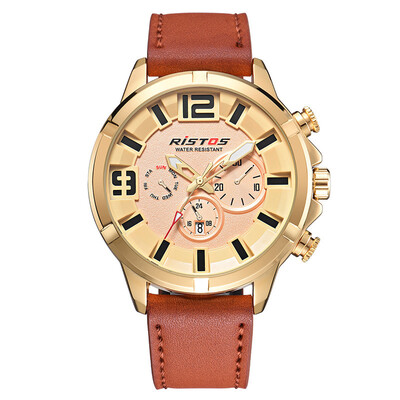 

RISTOS9382 belt calendar sports mens watch waterproof European&American watch men