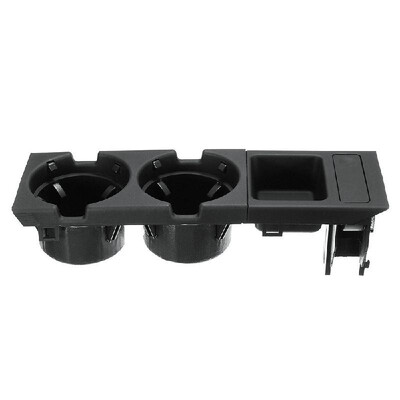 

Car Front Center Console Drink Cup Holder Coin Holder Tray for BMW 3Series E46 1998-2004 Black