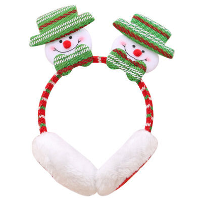 

Cute Cartoon Faux Fur Plush Earmuffs Christmas Headwears For Kids Adults Holiday Party Costume Accessories