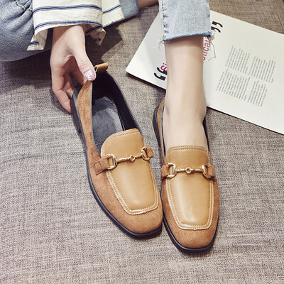 

Bean Bean Shoes Womens Shoes Spring Single Shoes Womens Flat Bottom British Wind Korean Version Baitalofu Shoes Small Leather Sh