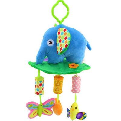 

Baby Soft Rattle Toys Stroller Crib Hanging Bell Puppet Toys Animal Wind Chime Purple Owl