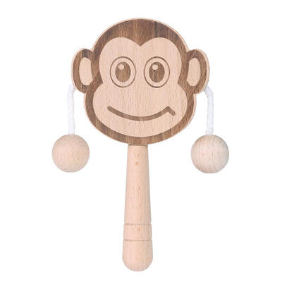 

Cute Monkey Hand Bells Baby Rattle Toy Ring Newborn Infant Educational Gift