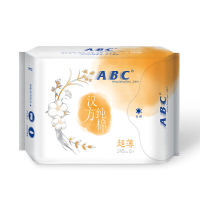 

ABC Hanfang pure cotton series 01cm ultra-thin daily sanitary napkin 240mm8 pieces