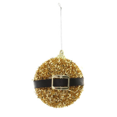 

Ribbon Belt Buckle Glitter Powder Effect Christmas Ball Xmas Hanging Ball