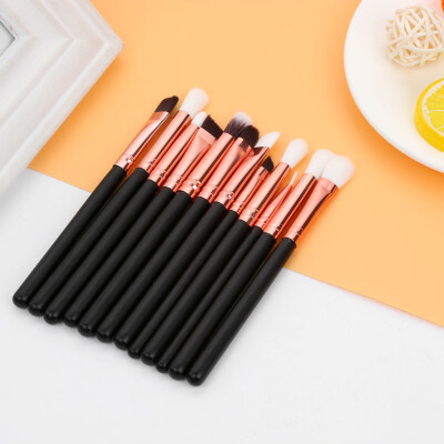 

〖Follure〗12 Pcs Wooden handle Makeup Brush Set tools Make-up Toiletry Kit Wool Make Up Brush Set