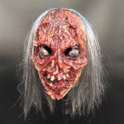 

CINDYXIE MASK Rotten face gray straight hair mask Masquerade 12925