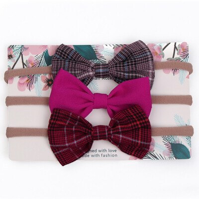 

3pcsset Baby Headband Bow Headwear Good Elastic Boy Girl Beanie Spring Autumn Childrens hair accessories