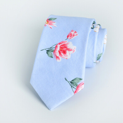 

Mens Korean version of the casual narrow cotton tie printing 7 cm 2019 summer new tie custom manufacturers spot