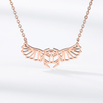 

Antique Hollow out Wings Necklace Punk Retro Guardian Gold Silver Jewelry Accessories Chain Necklaces Steampunk Jewelry
