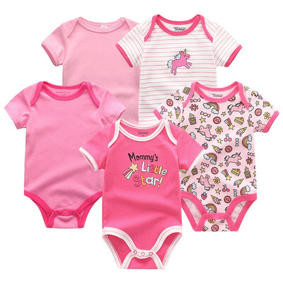 

5PCSLot Baby Bodysuits Newborn For Babies 0-12M Infant Baby Girls Clothes Jumpsuit Rompers Baby Boys Clothes Clothing Sets Cotton