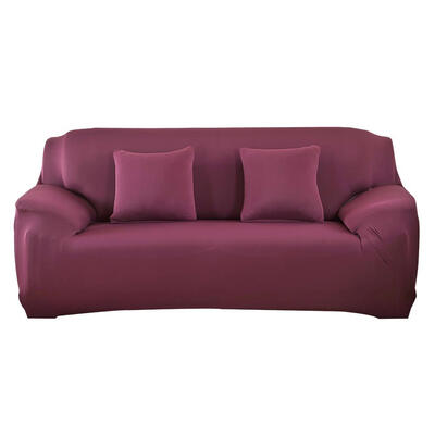 

Fashion Slipcover Stretchable Pure Color Sofa Cushion Cover Russet-red