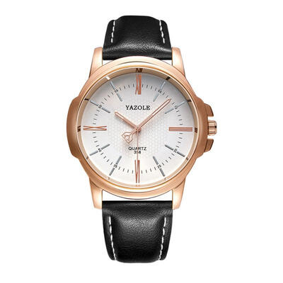 

Business Mens Quartz Watch 45cm Digital Wristwatches With Leather Strap