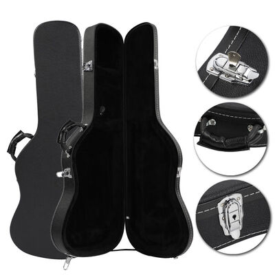 

Glarry Straight Flange Portable Guitar Case Flat Surface ST Electric Guitar Hard Shell Case Black