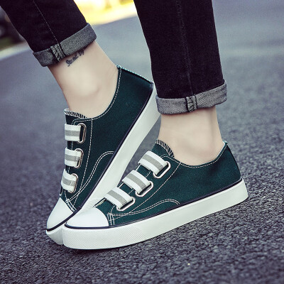 

New canvas shoes in spring 2019 student Korean cloth shoes 100 trendy shoes one foot pedal lazy casual cloth shoes