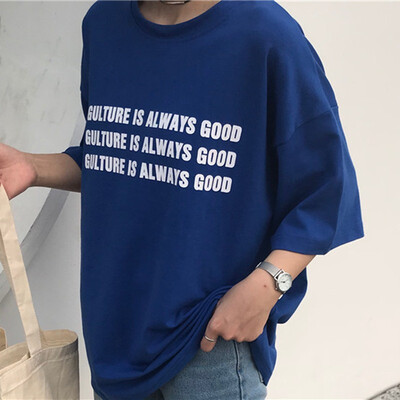 

Womens casual t-shirt solid crop shirt tee outwear sales letter Round Neck Letter Print Short Sleeve T-Shirt