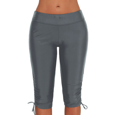 

Roseonmyhand Women Sport Sunscreen High Waist Skinny Bottom Beach Capris Swim Shorts Trunks