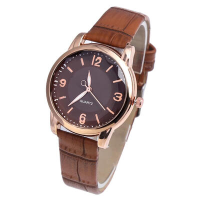 

Business Temperament Beautiful Ladies WristWatch Woman Fashion Love Leather Analog Round Souvenir Womens Quartz watch 2018 D