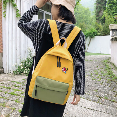 

Ins style schoolbag female Korean version of high school backpack college students feel old girl little fresh Japanese school doub