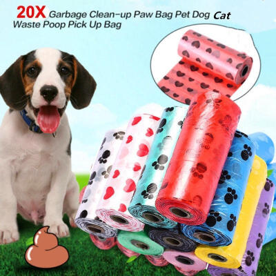 

Pet Cats Dogs Waste Poop Bag Poo Printing Clean-up Degradable BagsRandom Color