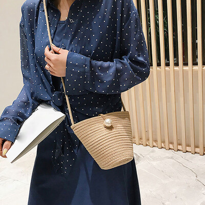 

Tailored 2019 Woman Fashion Messenger Bag Summer Beach Straw Bag Small Weave Shoulder Bag